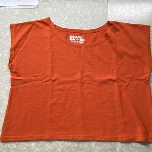 Big Bud Press Cropped Tunic Top in Burnt Orange